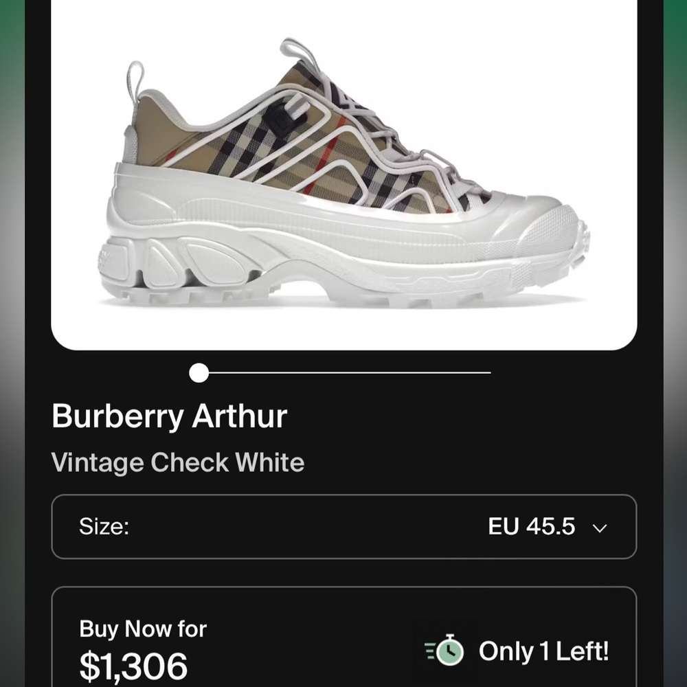 Burberry Arthur vintage check sneakers